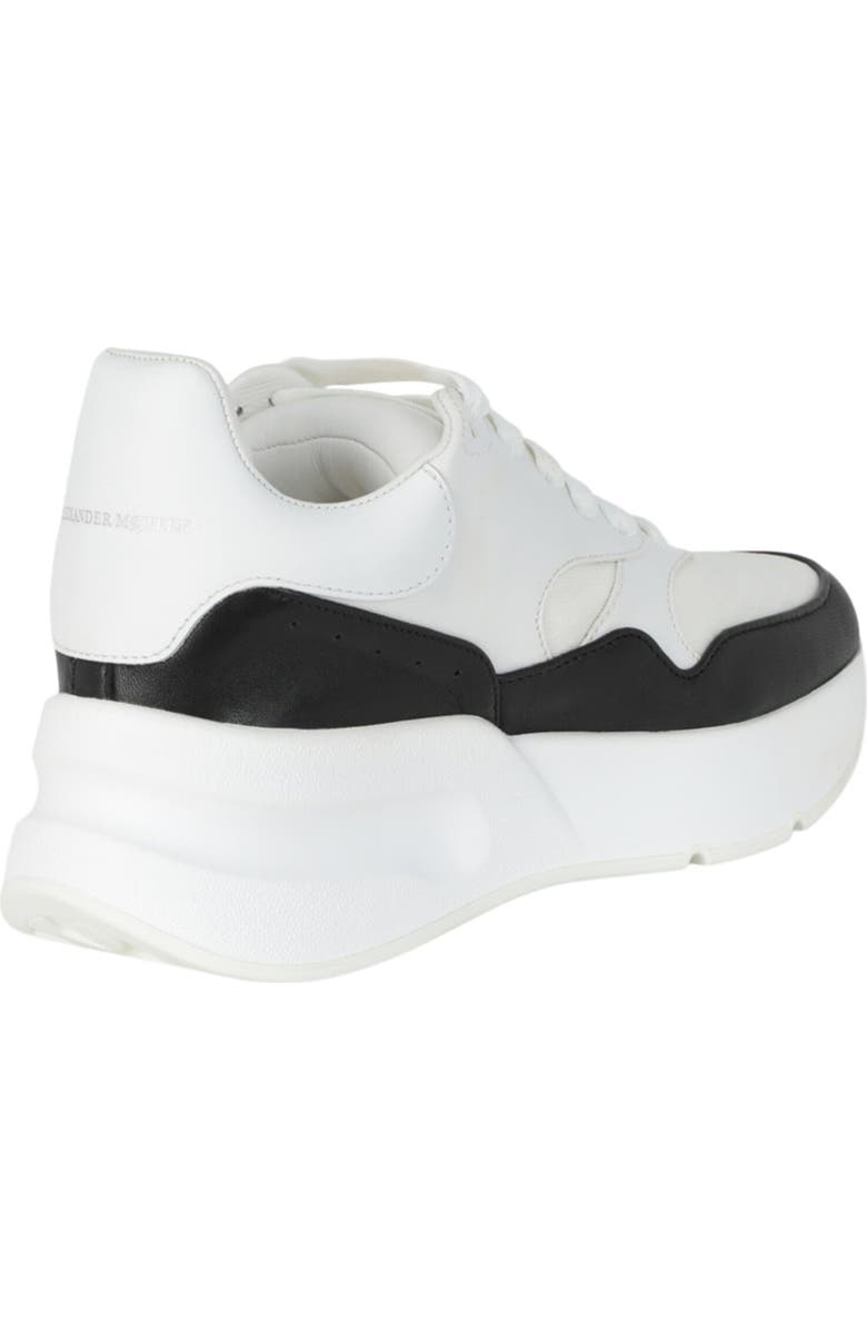 McQueen Oversize Runner Sneaker, Alternate, color, White Black