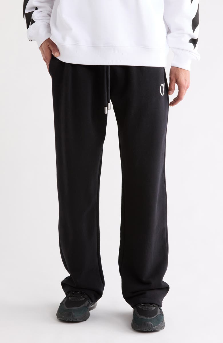 Off-White OW Cotton Sweatpants, Main, color, Black-White