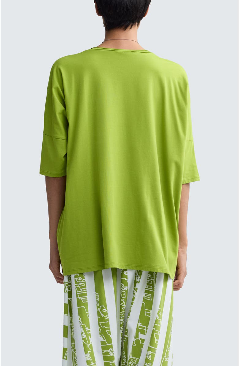 LUUKAA Solene Layered Jersey Tunic, Alternate, color, Lime