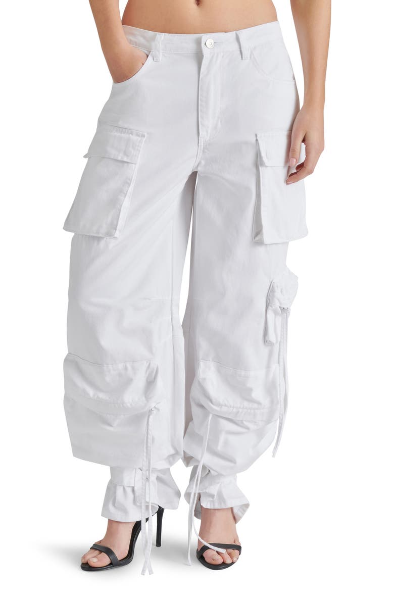 Steve Madden Duo Cargo Jeans, Alternate, color, White