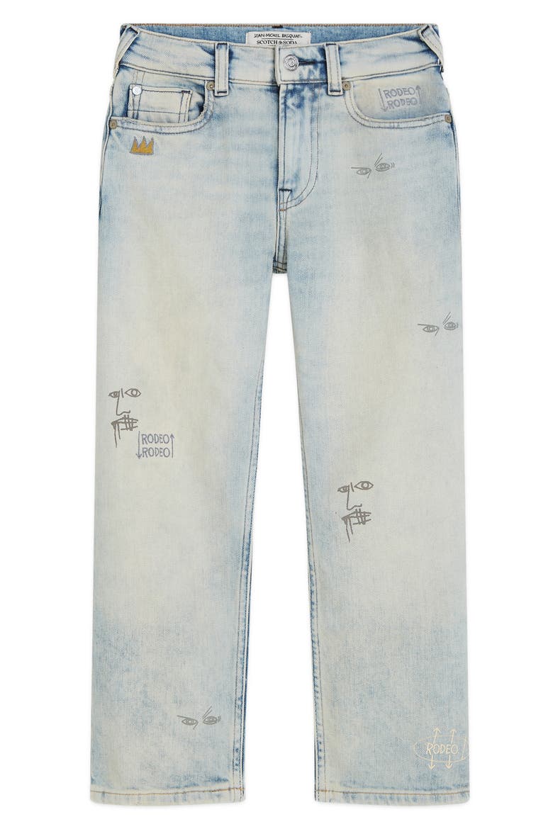 Kids' x Basquiat The Pitch Loose Jeans, Main, color, TEXAS BLUE