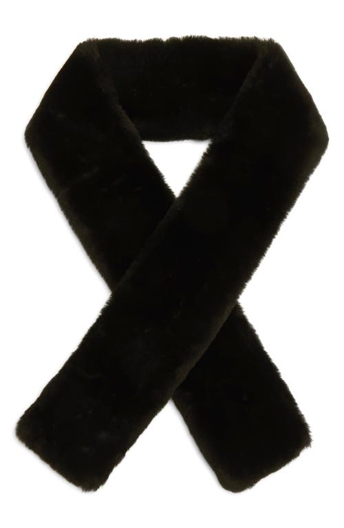 Totême Toteme Genuine Shearling Tuxedo Scarf In Black