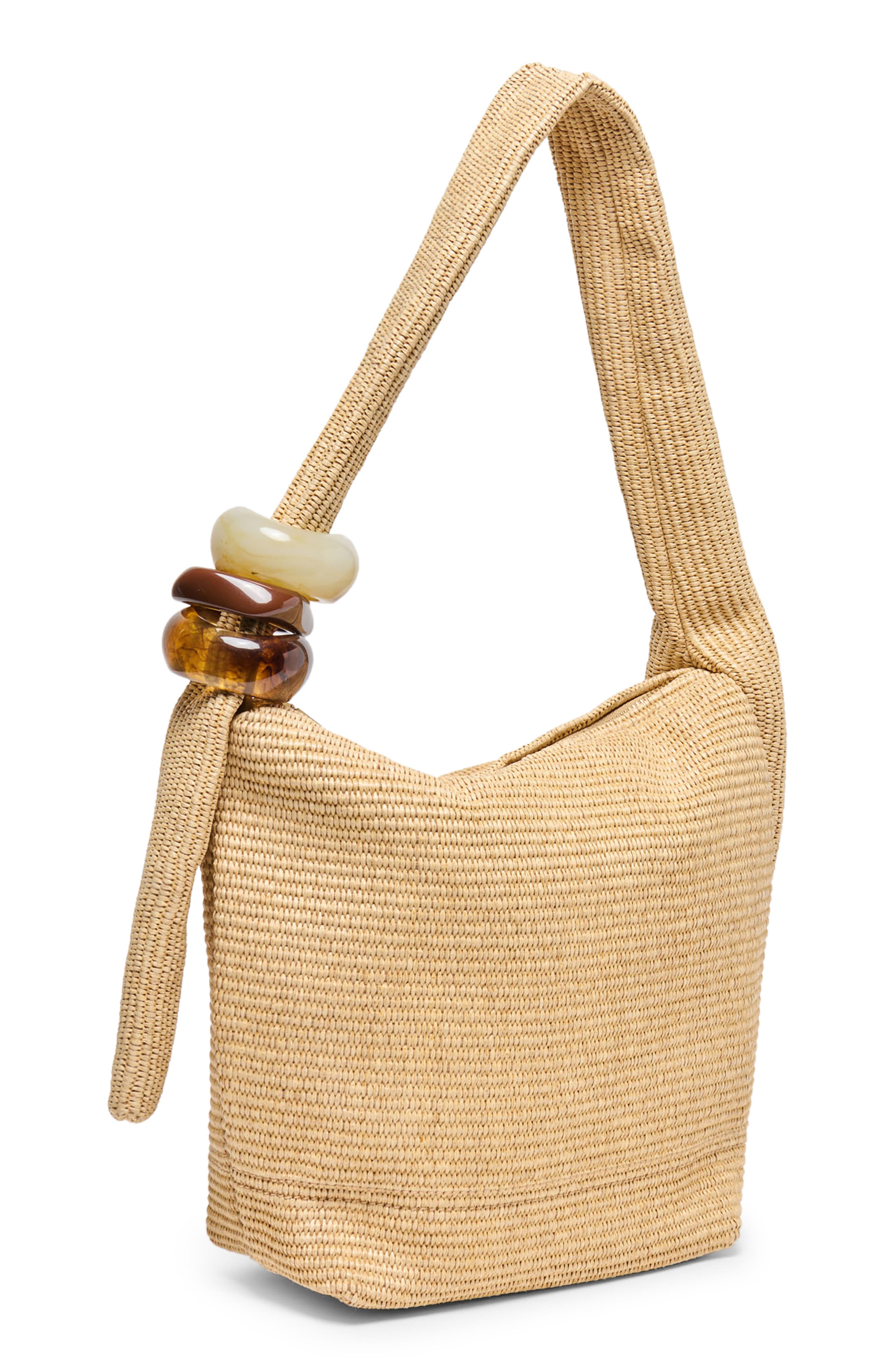 Dolce Vita Kalen Raffia Shoulder Bag, Alternate, color, Natural