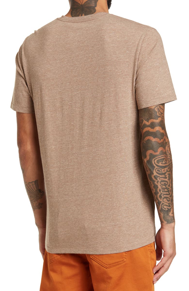 Abound Short Sleeve Heathered Henley T-Shirt, Alternate, color, 