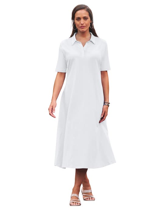 Notch Neck Midi Dress (Plus)
