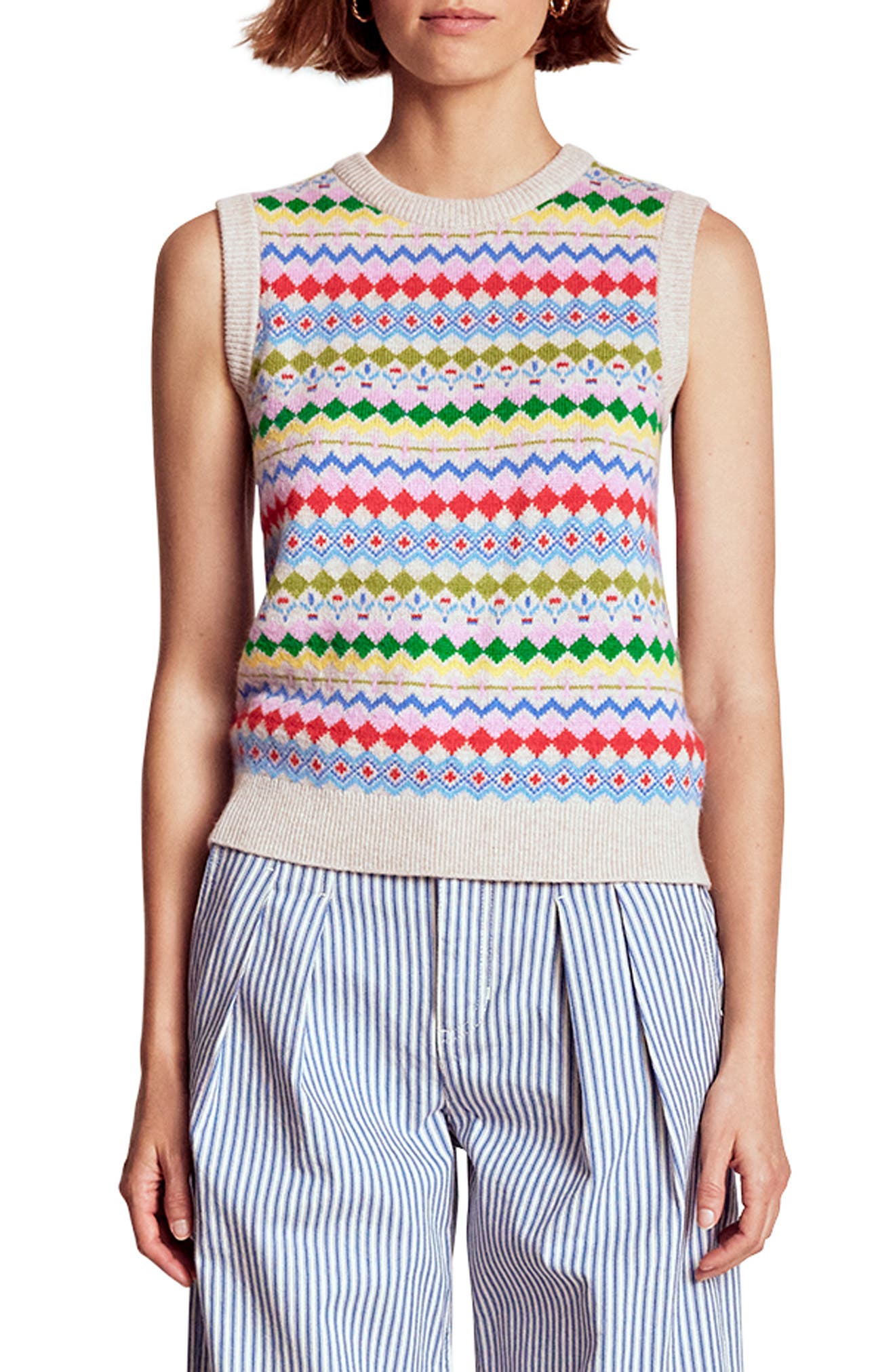 Boden Edie Fair Isle Sweater Vest