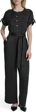 DKNY Twill Utility Jumpsuit
