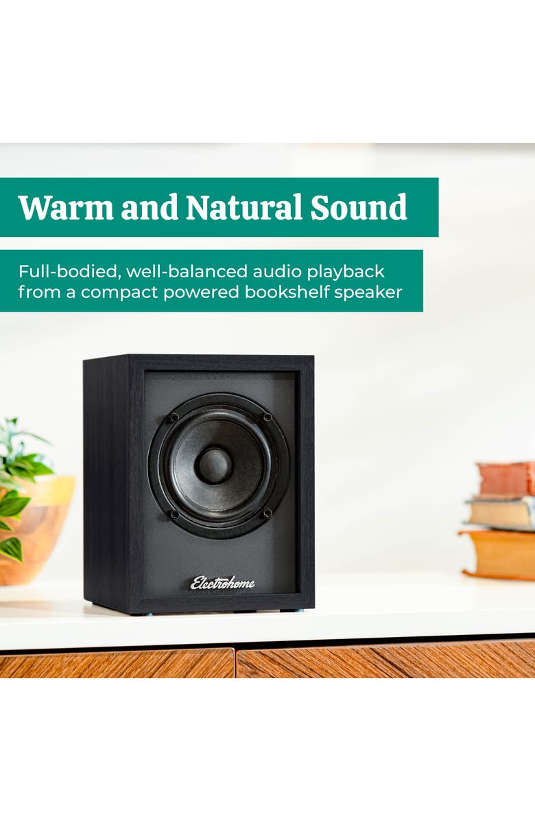 Electrohome Huntley Powered Bluetooth Bookshelf Speakers, Alternate, color, Black