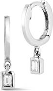 Dana Rebecca Designs Designs Sadie Pearl Diamond Drop Huggie Hoop Earrings