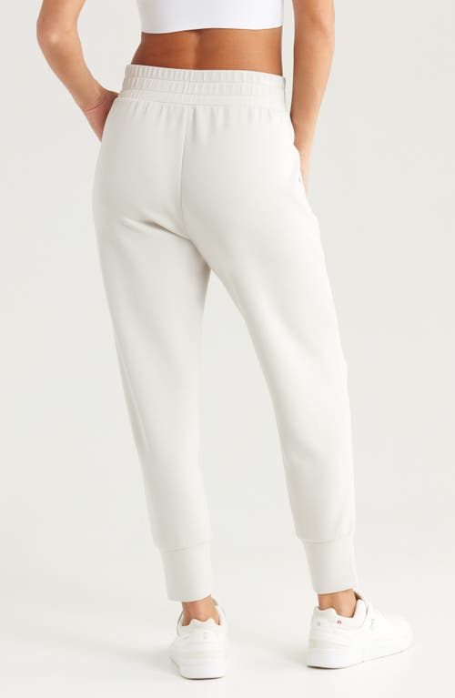 Shop Zella High Waist Ultrasoft Knit Joggers In Grey Moonbeam