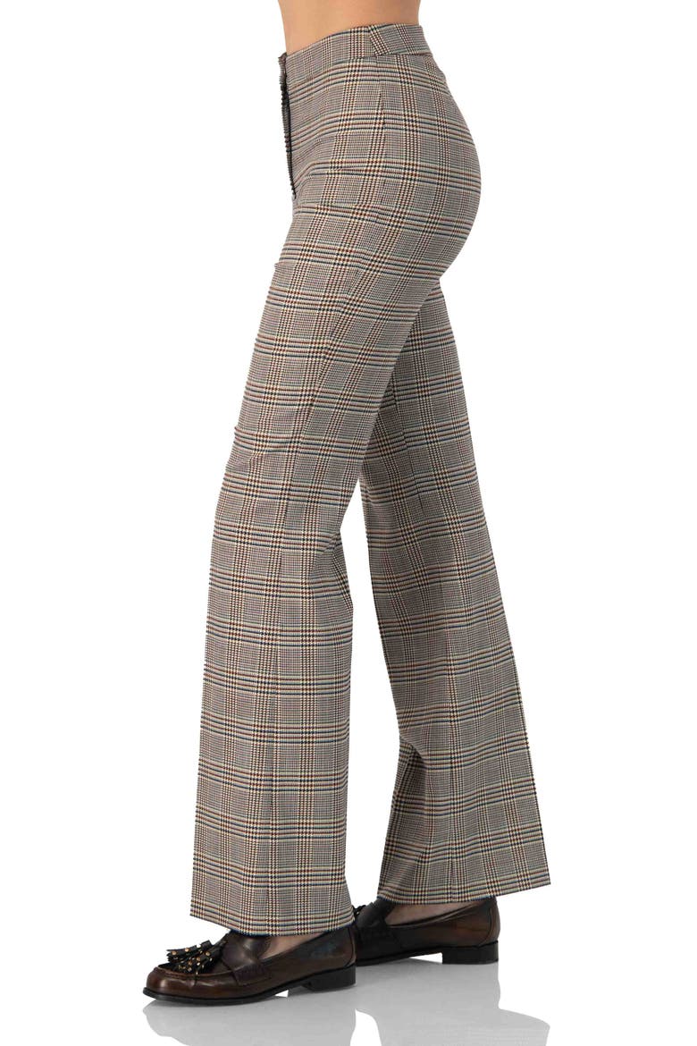 Straight-Leg Prince Of Wales Trousers, Alternate, color, Multi-Brown
