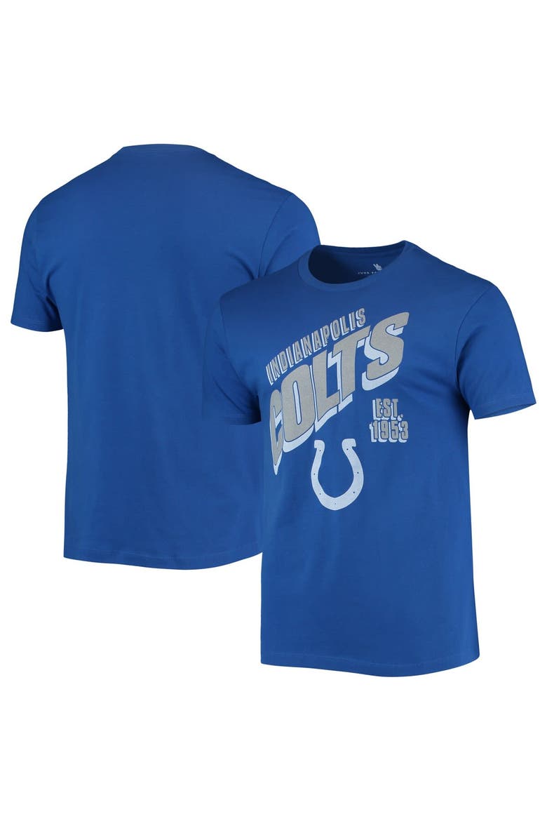 Men's Junk Food Royal Indianapolis Colts Slant T-Shirt, Main, color, Royal