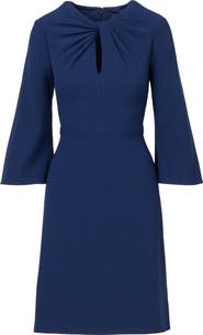 Adrianna Papell Twist Neck Crepe Dress