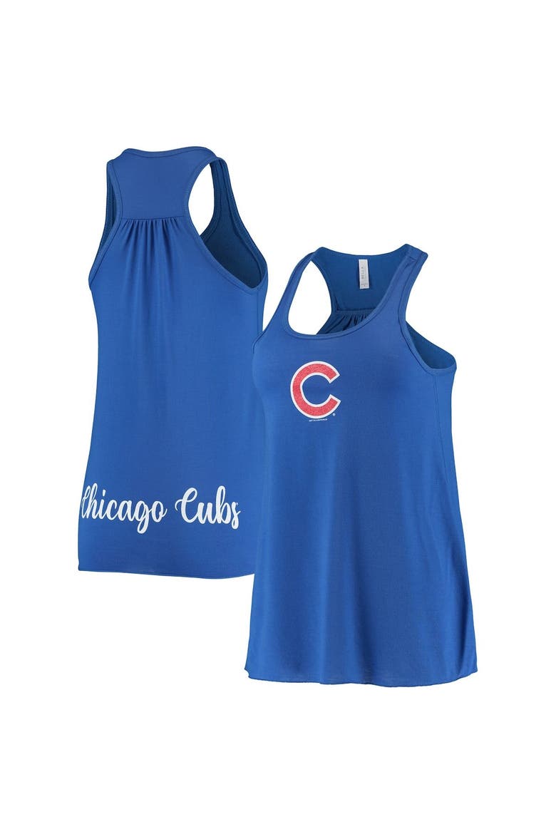 Women's Soft as a Grape Royal Chicago Cubs Front & Back Tank Top, Alternate, color, Royal