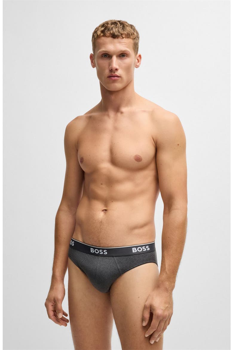 Assorted 3-Pack Power Stretch Cotton Briefs, Alternate, color, OPEN GY