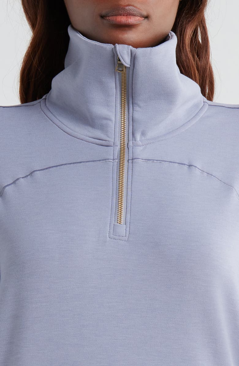 Rhone DreamGlow Half Zip, Alternate, color, Grey Silver