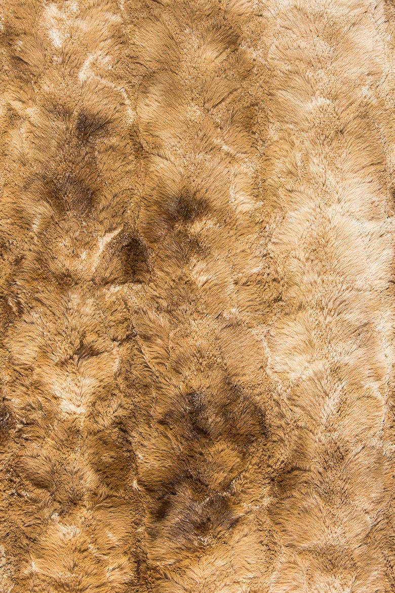 Naples Taupe Faux Fur Throw Blanket, Alternate, color, TAUPE