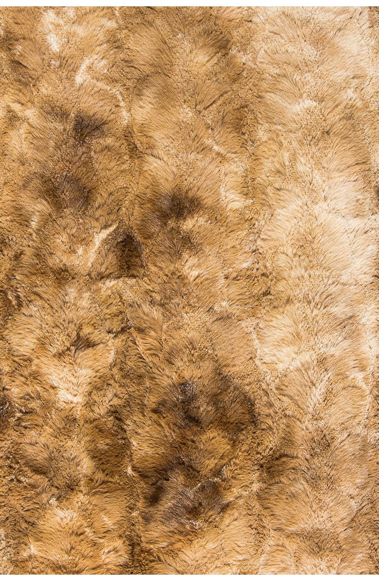 LUXE Naples Taupe Faux Fur Throw Blanket, Alternate, color, 