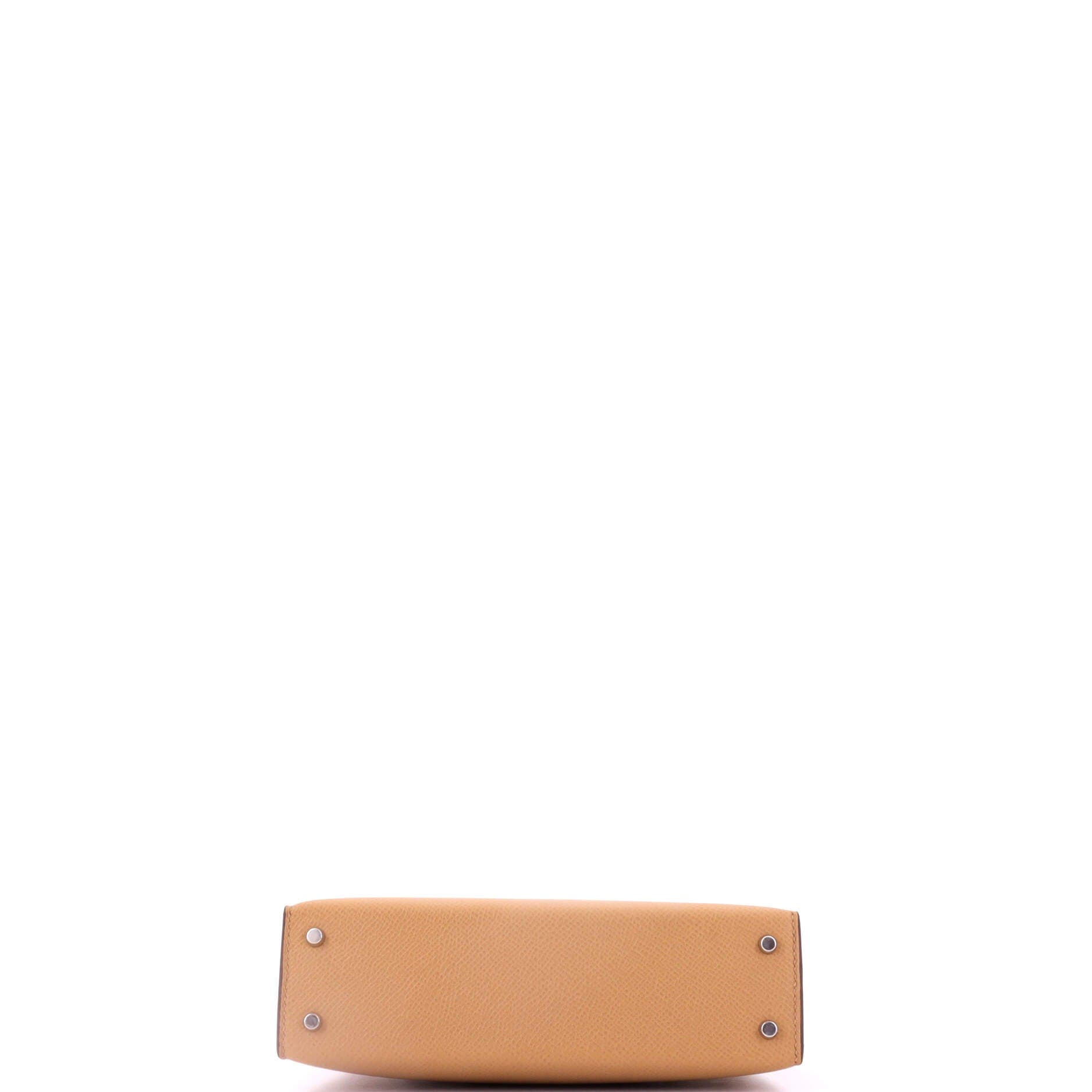 Kelly Mini II Bag Brown Epsom with Palladium Hardware 20, Alternate, color, Beige
