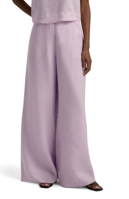 Shop Favorite Daughter Linen Wide Leg Pants In Wisteria Musk