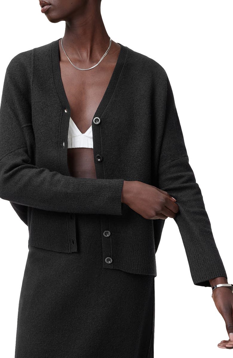 AllSaints Antonia Merino Wool Cardigan, Alternate, color,