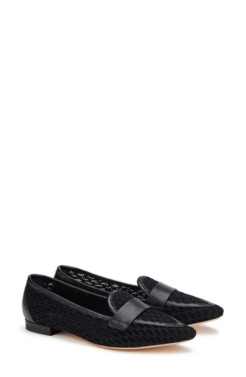 Agl Attilio Giusti Leombruni Blanca Plots Moc Pointed Toe Flat In Nero-nero