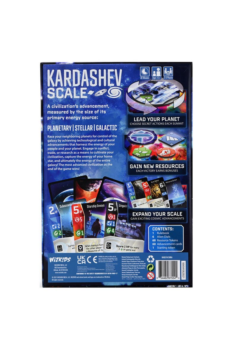 Kardashev Scale Civilization Advancement Game, Ages 12+, Alternate, color, Multicolored