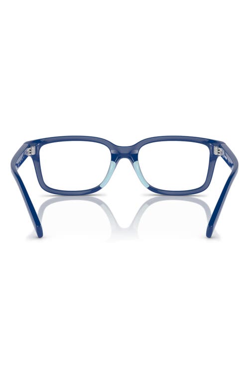 Burberry 48mm Rectangular Optical Glasses In Blue