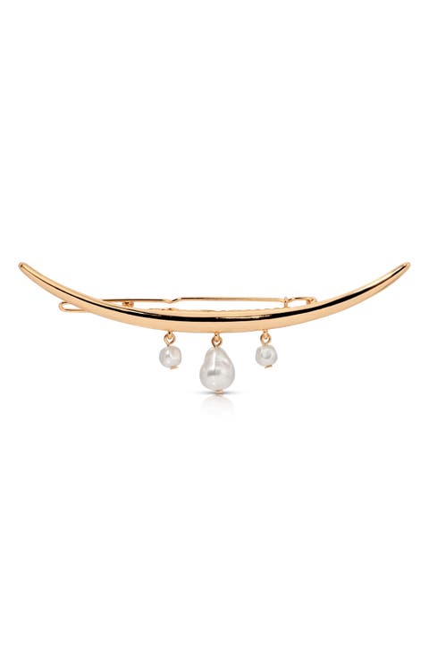 Mermaid Faux Pearl Barrette