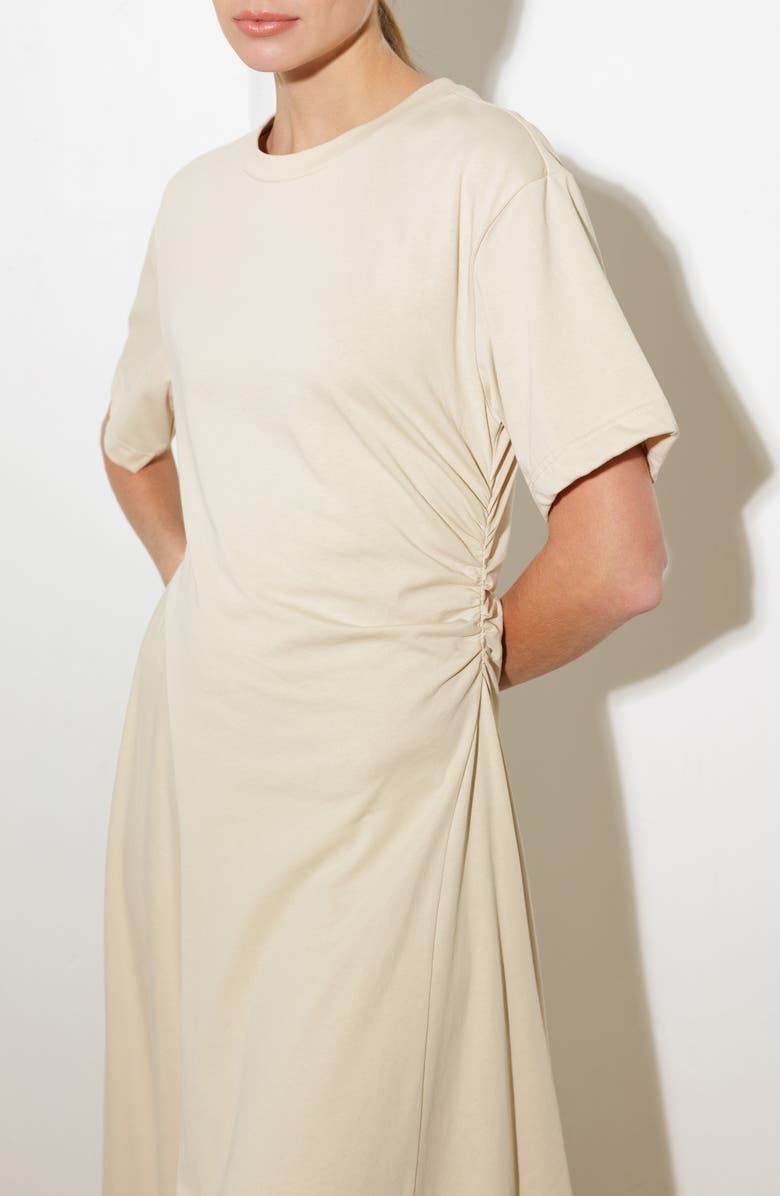 FREEMARKET Cotton Blend Asymmetric Hem T-Shirt Dress, Alternate, color, Ecru