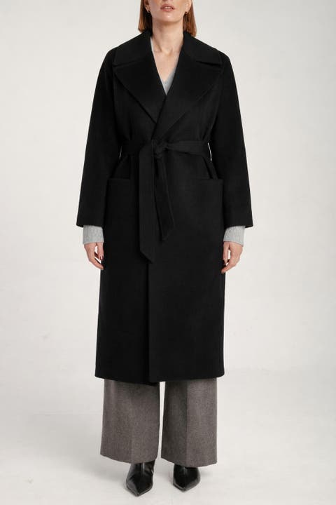 Pure Cashmere Wrap Belted Midi Coat
