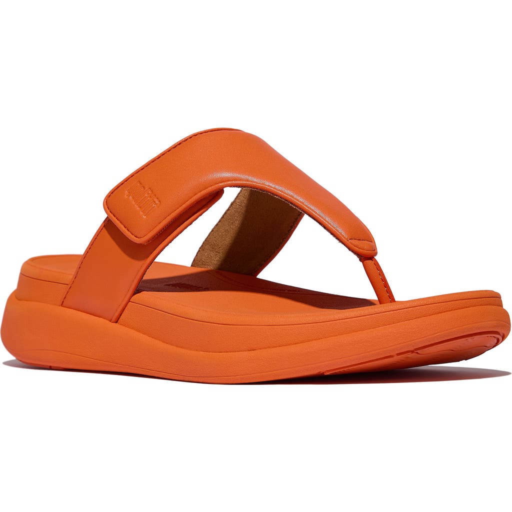 Fitflop F-mode Go Adjustable Platform Flip Flop In Satsuma