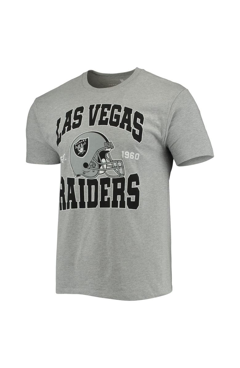 Junk Food Men's Junk Food Heathered Gray Las Vegas Raiders Helmet T-Shirt, Alternate, color, 