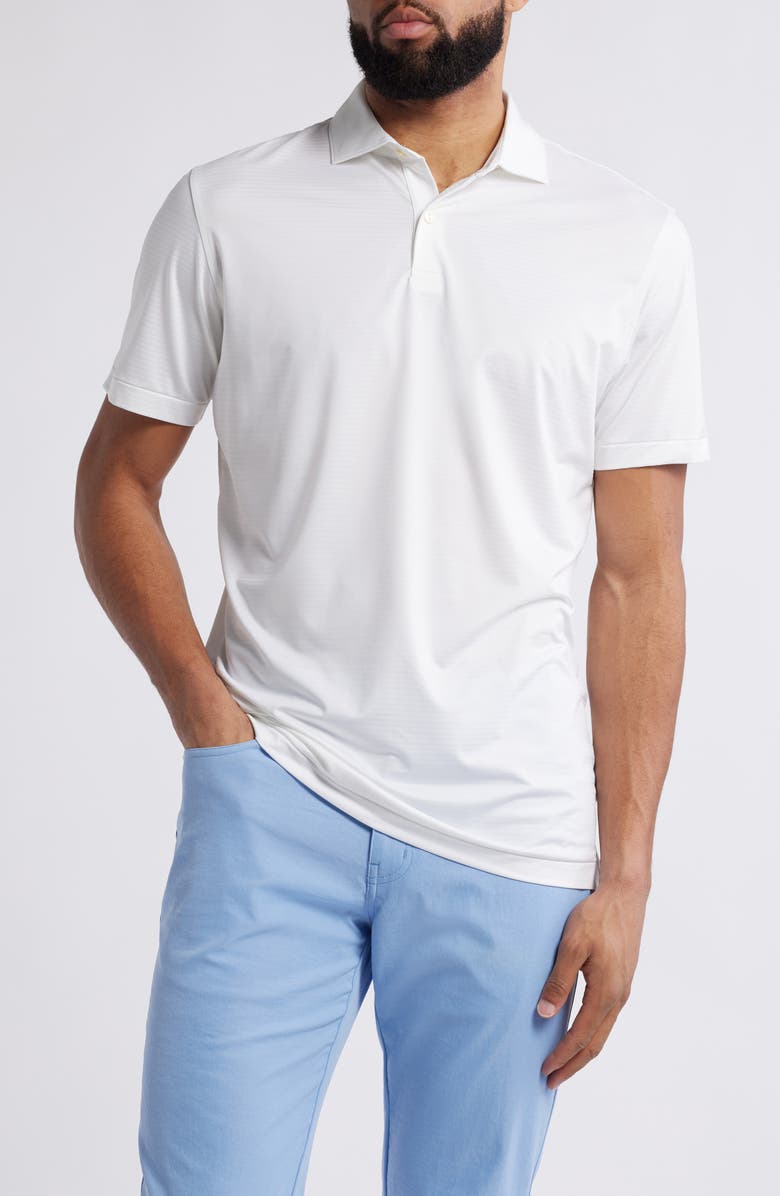 Peter Millar Empire Stripe Performance Jersey Polo, Main, color, 