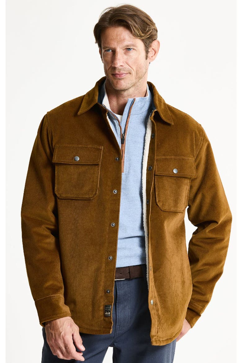 Lined Corduroy Overshirt, Main, color, KHAKI