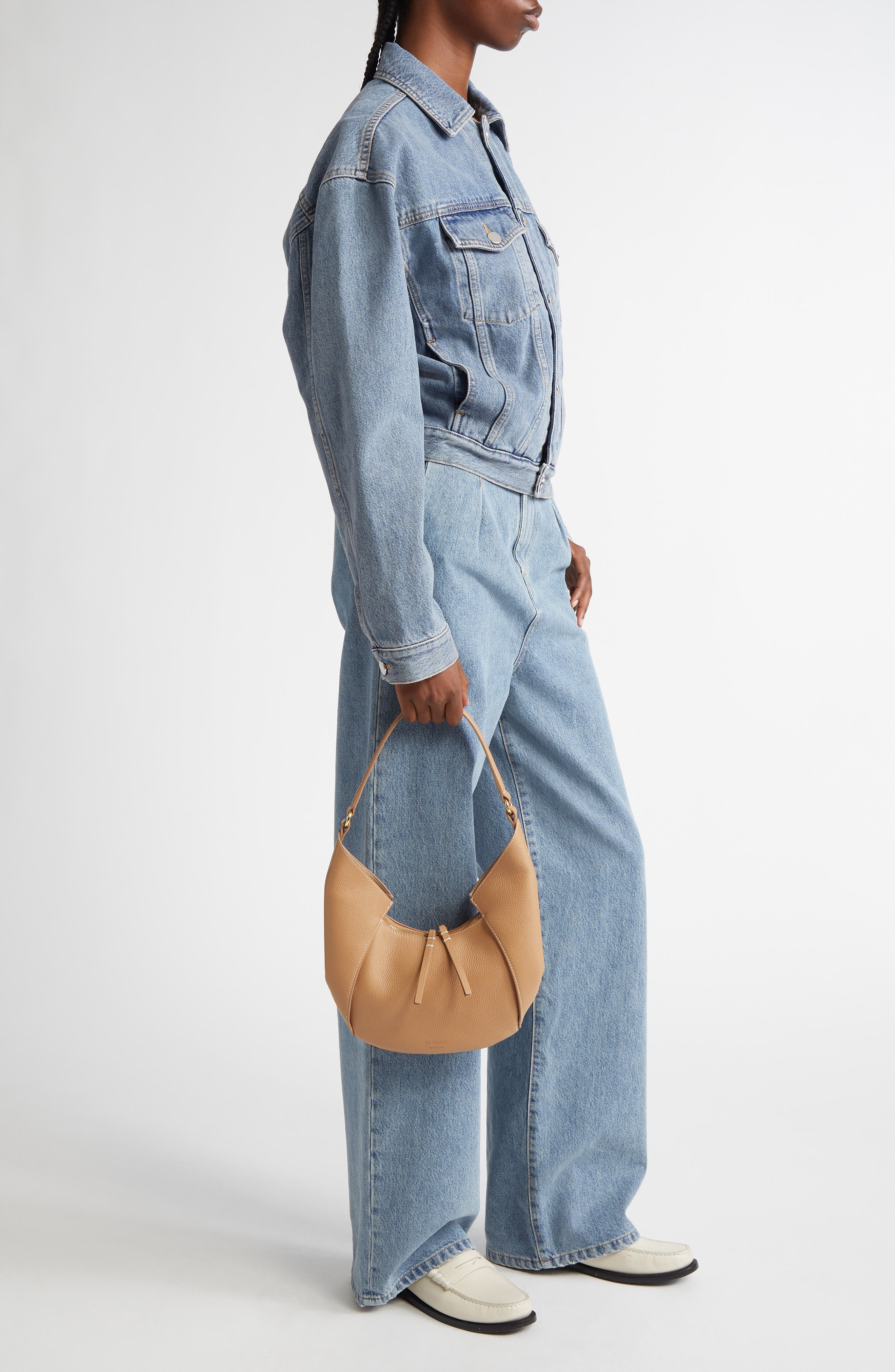 Ree Projects Mini Riva Pebbled Leather Tote, Alternate, color, Clay