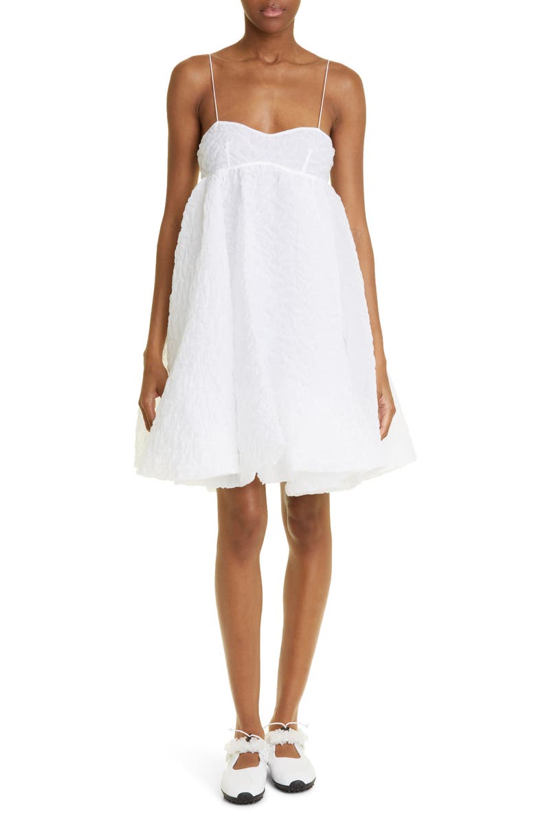 Cecilie Bahnsen Sunni Nimbus Matelassé Dress, Main, color, White