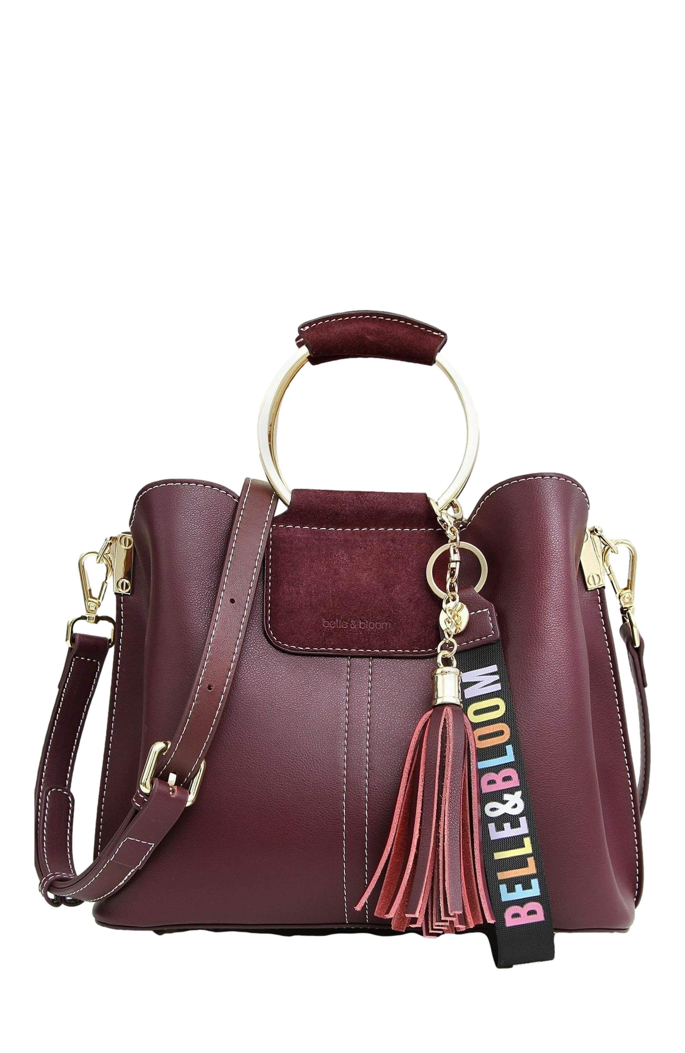 Belle & Bloom Twilight Leather Crossbody Bag, Main, color, Merlot