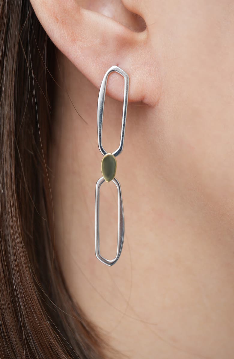 ARGENTO VIVO Two-Tone Organic Drop Earrings, Alternate, color, 