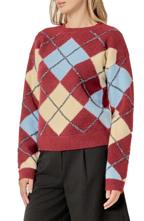 English Factory Argyle Sweater In Multi