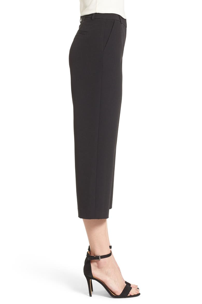 Wide Leg Crop Pants, Alternate, color, BLACK