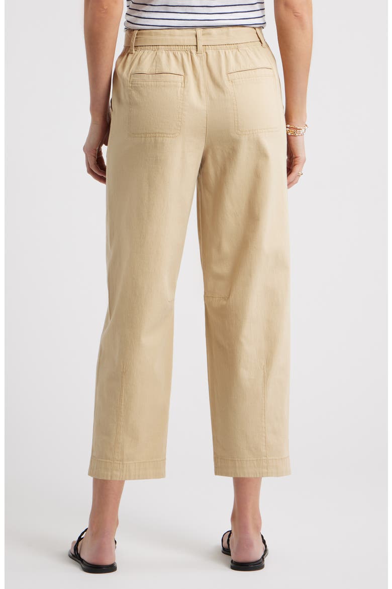Tie Waist Tapered Leg Utility Pants, Alternate, color, TAN SHORE