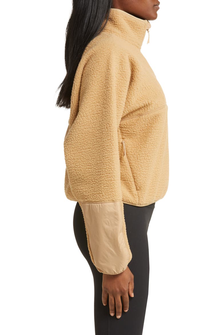 Pieper Water Repellent Recycled Polyester Fleece Quarter Zip Top, Alternate, color, CHAI