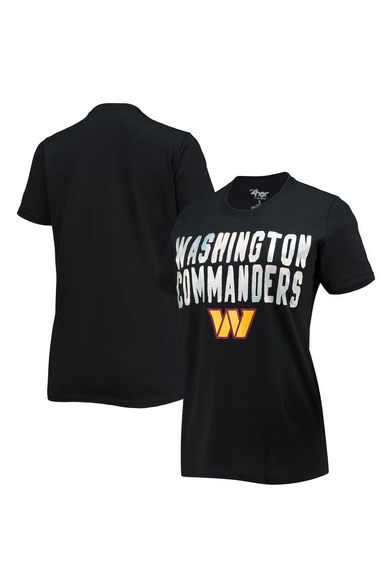 Women's G-III 4Her by Carl Banks Black Washington Commanders Endzone T-Shirt, Main, color, Black