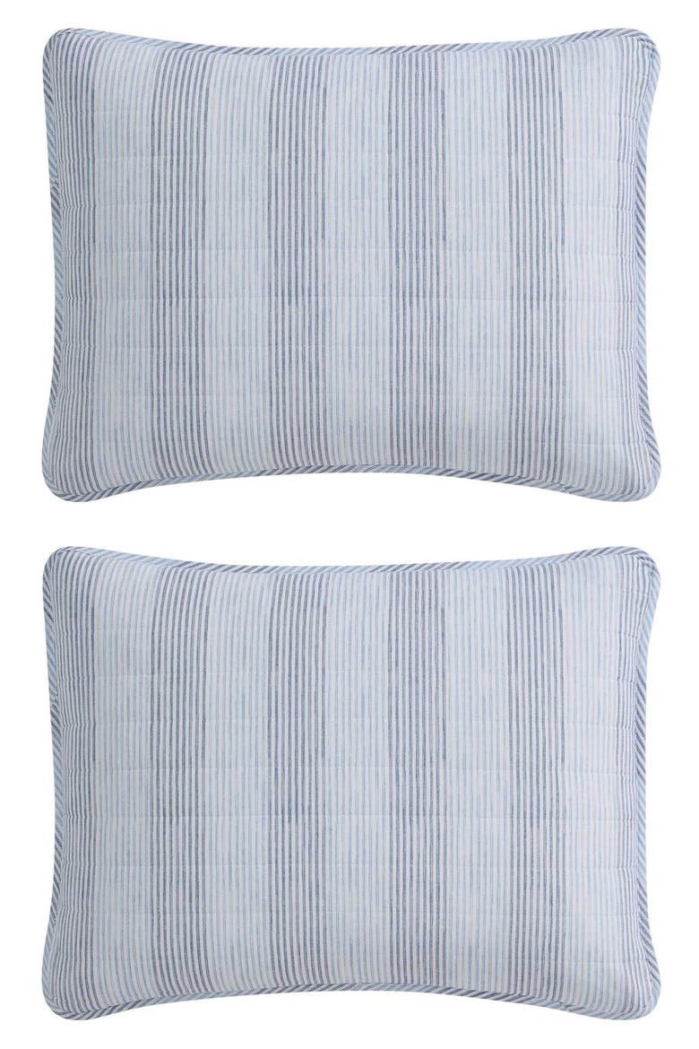 Weekend Stripe Quilt & Sham Set, Alternate, color, BLUE MULTI