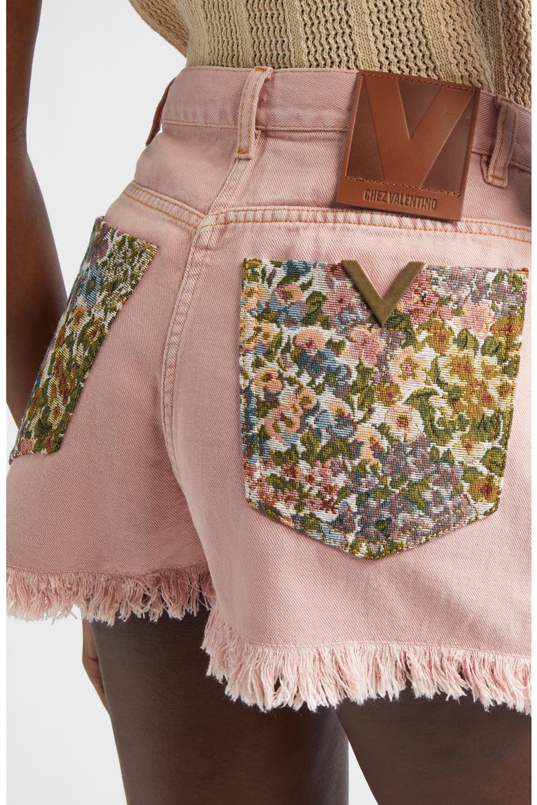Cutoff Denim Shorts, Alternate, color, DUSTY ROSE