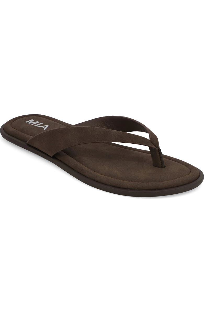 MIA Sydni Flip Flop, Main, color, Chocolate