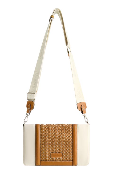 Woven Flap Crossbody Bag