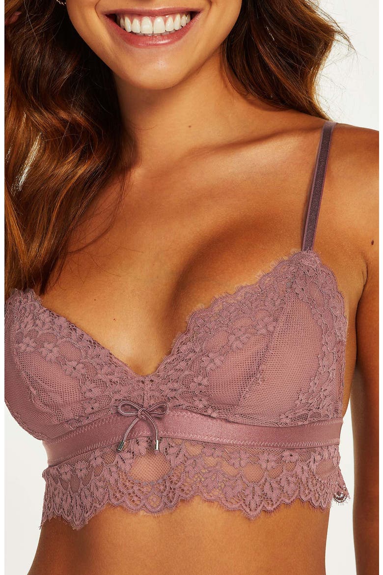 Riki Triangle Cotton Longline Bralette, Alternate, color, WISTFUL MAUVE