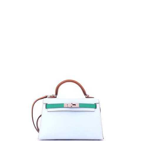 Kelly Mini II Bag Tricolor Epsom with Palladium Hardware 20